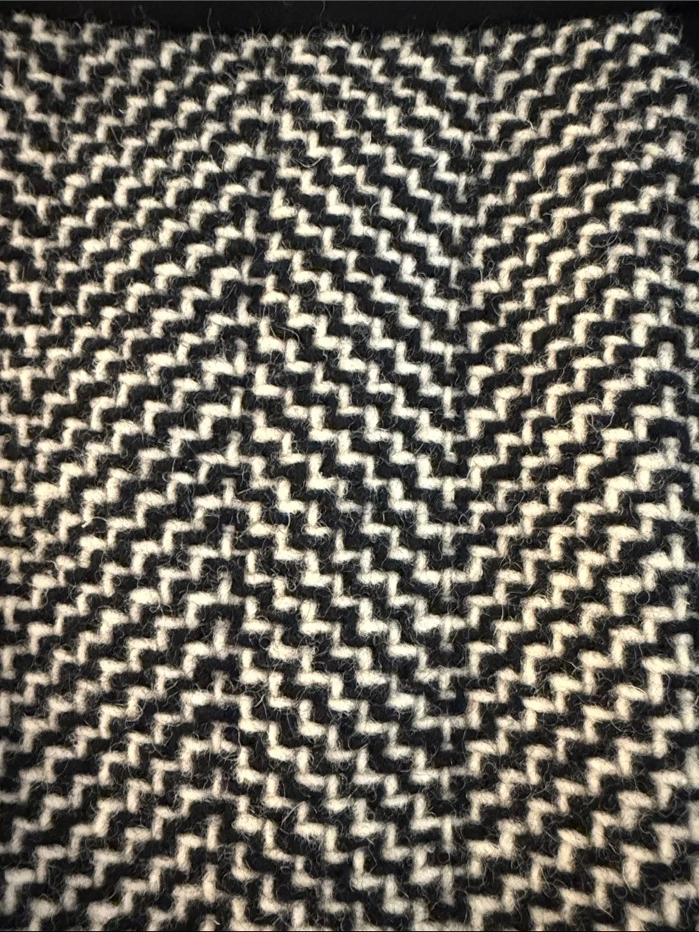JCrew Size 00 Black and White Herringbone Panel Mini Skirt